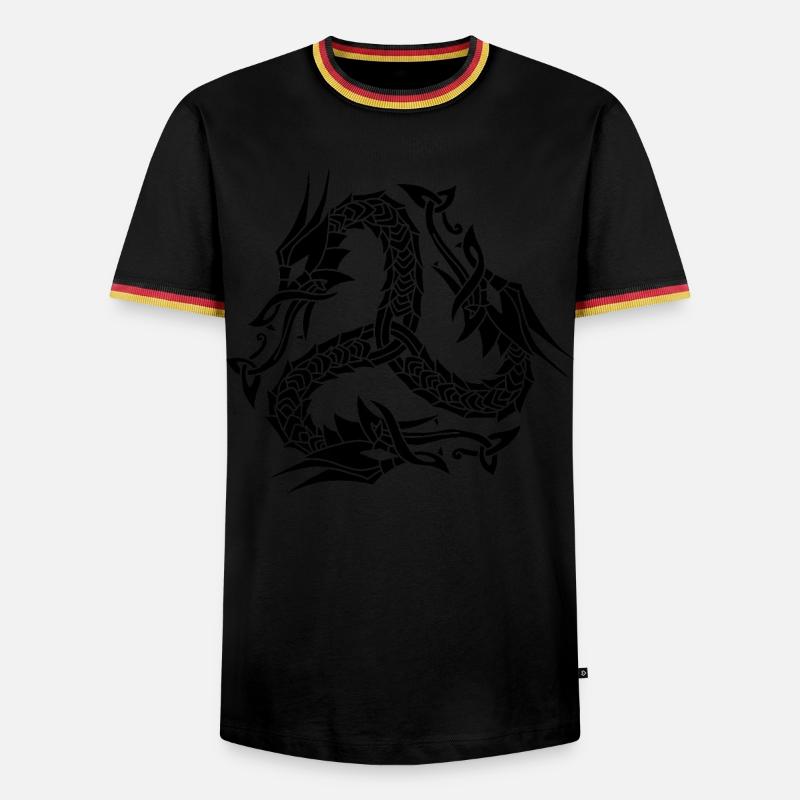 Celtic Black Hydra - Men's Ringer Shirt - white/tricolour