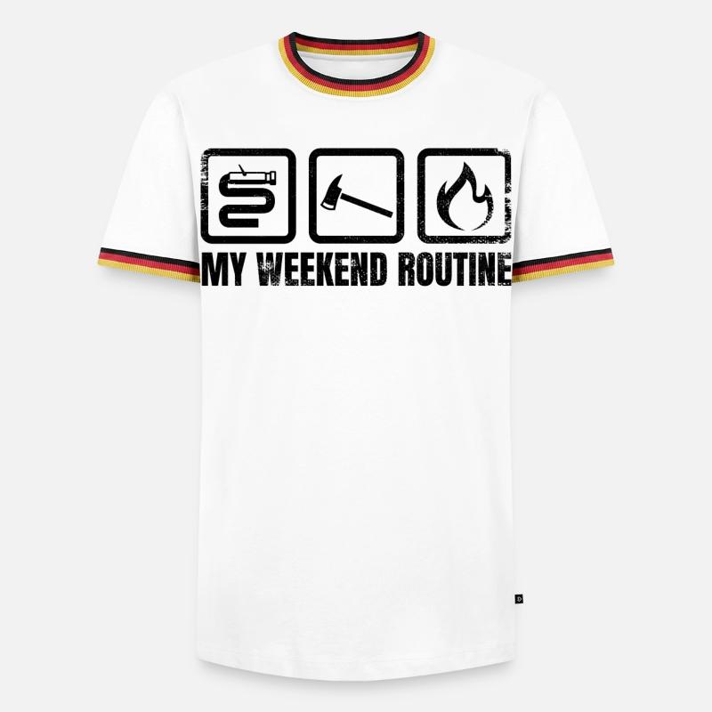 Firefighter Weekend - Men's Ringer Shirt - white/tricolour