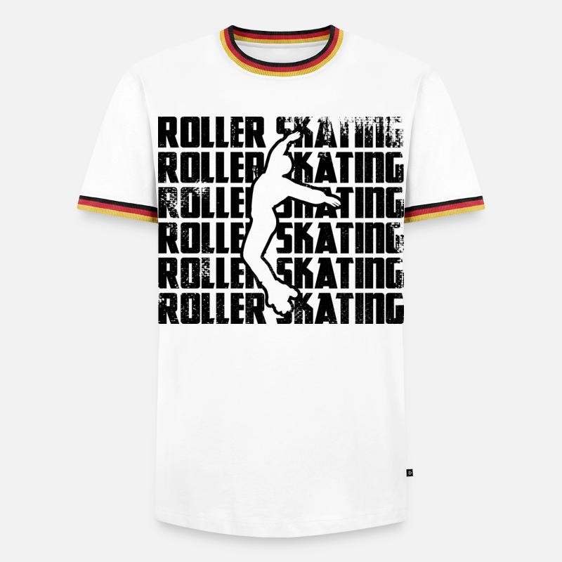 Roller skating - Men's Ringer Shirt - white/tricolour