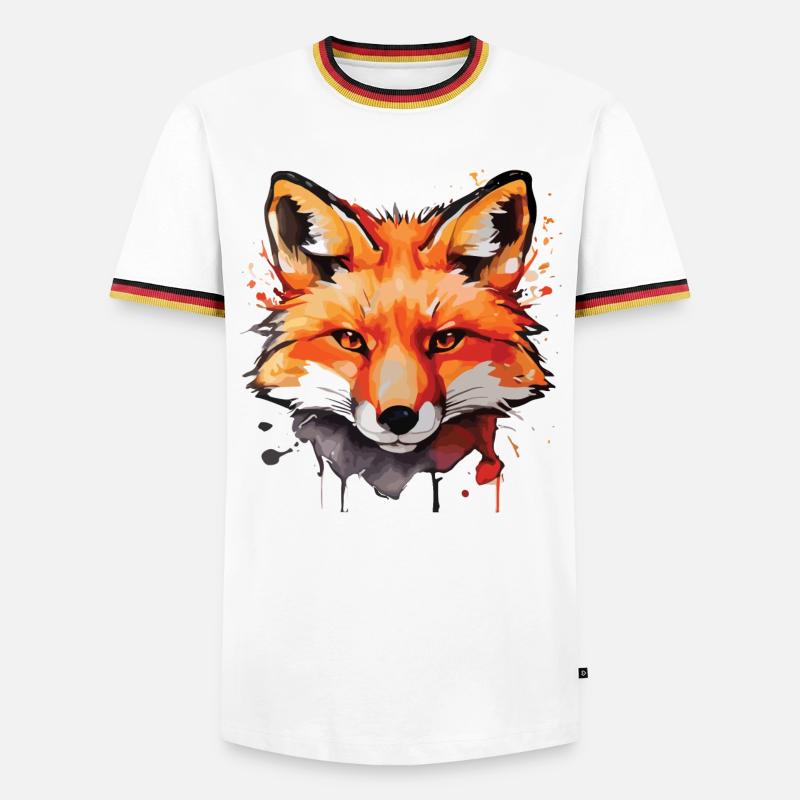 Cute Fox - Men's Ringer Shirt - white/tricolour