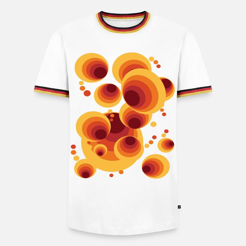 Abstract Gradient Polka Dots - Men's Ringer Shirt - white/tricolour