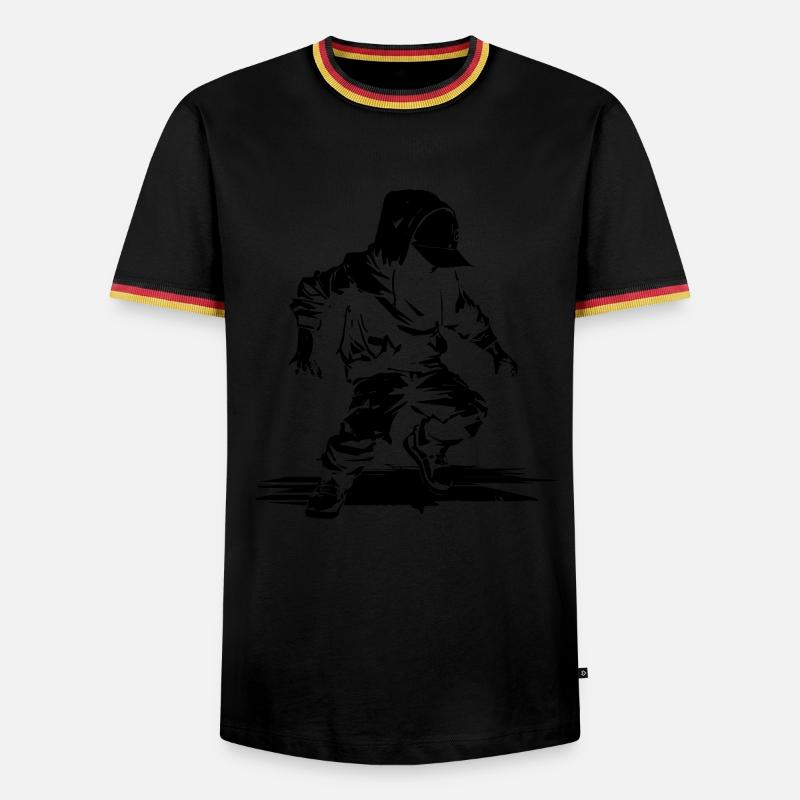 Breakdance Dancer Illustration - Men's Ringer Shirt - white/tricolour