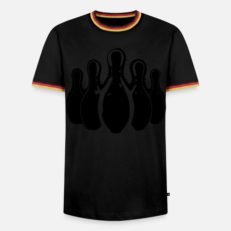 Bowling Graphics - Men's Ringer Shirt - black/tricolour