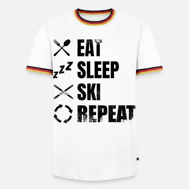Skiing Lovers Routine - Men's Ringer Shirt - white/tricolour