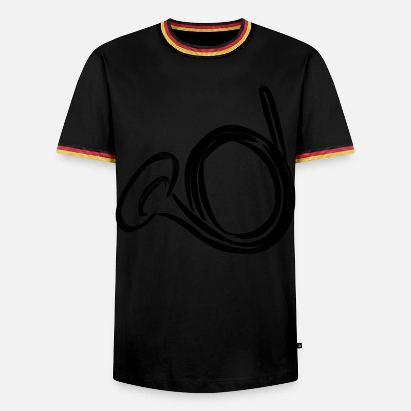Bugle - Men's Ringer Shirt - black/tricolour