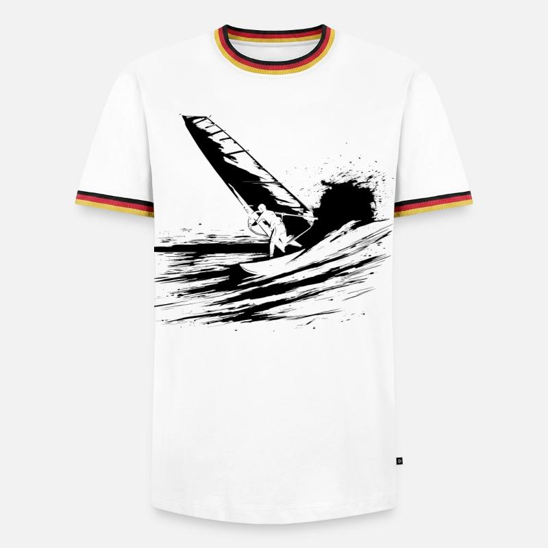 Windsurfing - Men's Ringer Shirt - white/tricolour