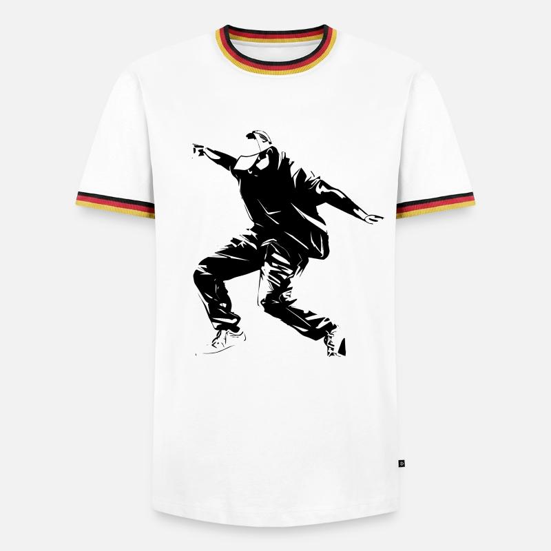 Breakdance Graphics - Men's Ringer Shirt - white/tricolour