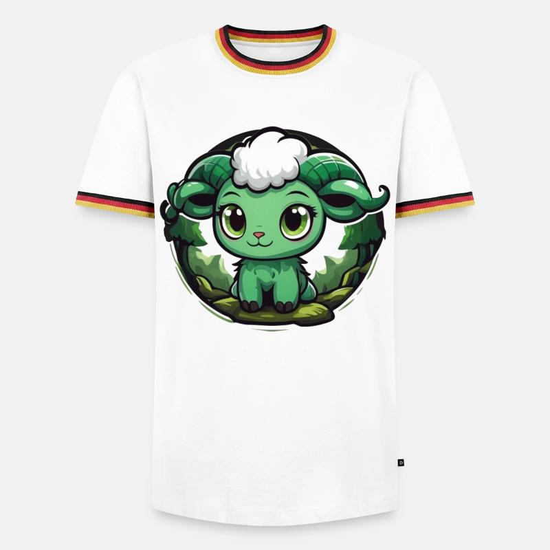 Widder - Männer Kontrast-T-Shirt - Weiß/Dreifarbig
