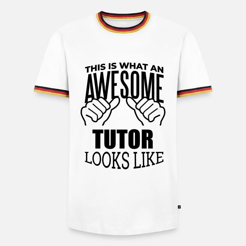 Tutor - Men's Ringer Shirt - white/tricolour