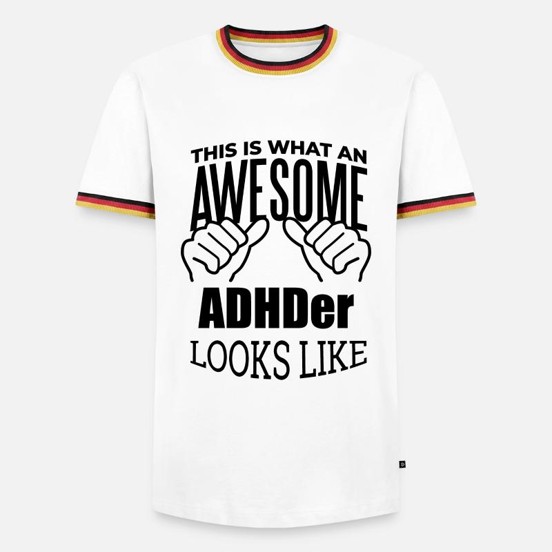 ADHD - Men's Ringer Shirt - white/tricolour