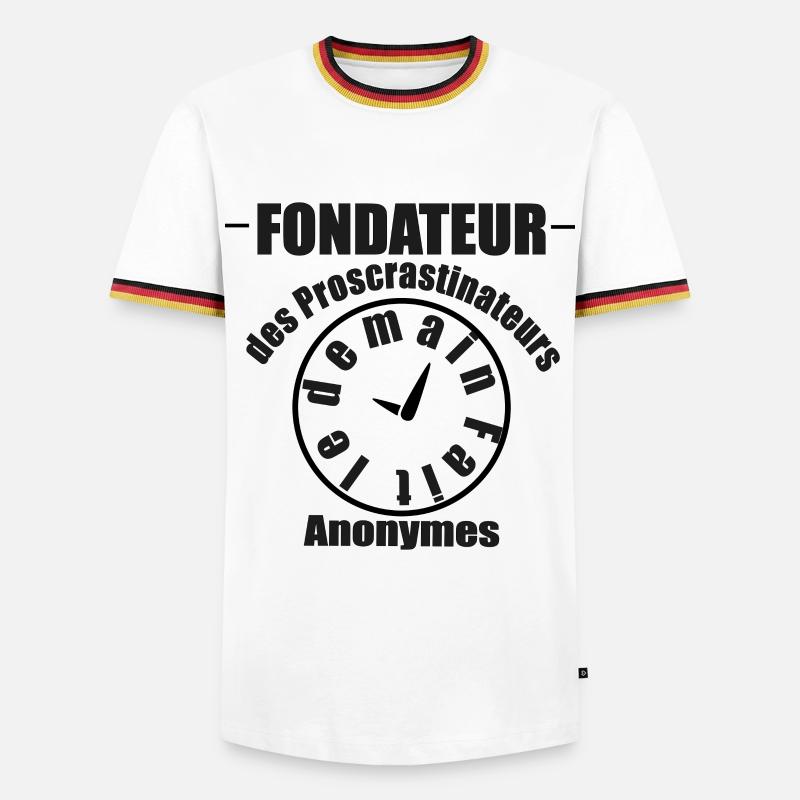 Procrastinator - Men's Ringer Shirt - white/tricolour