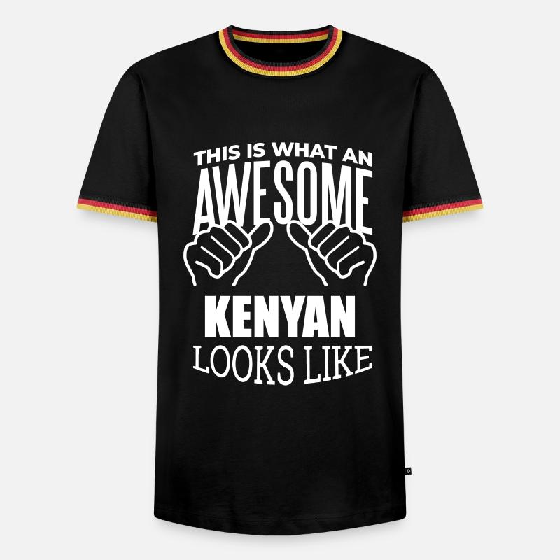 Kenya - Men's Ringer Shirt - black/tricolour