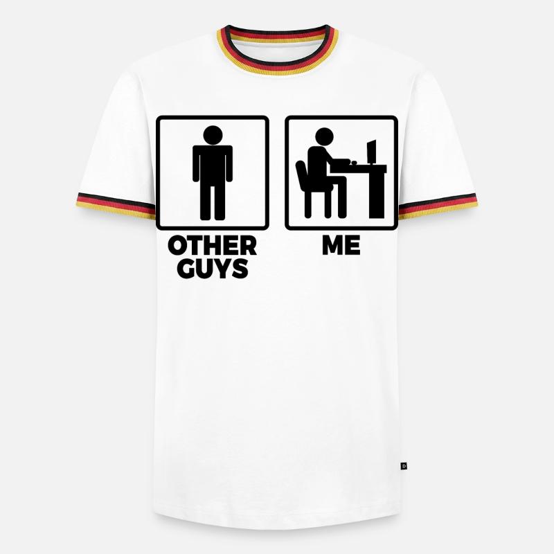 Andere Programmierer und ich - Männer Kontrast-T-Shirt - Weiß/Dreifarbig