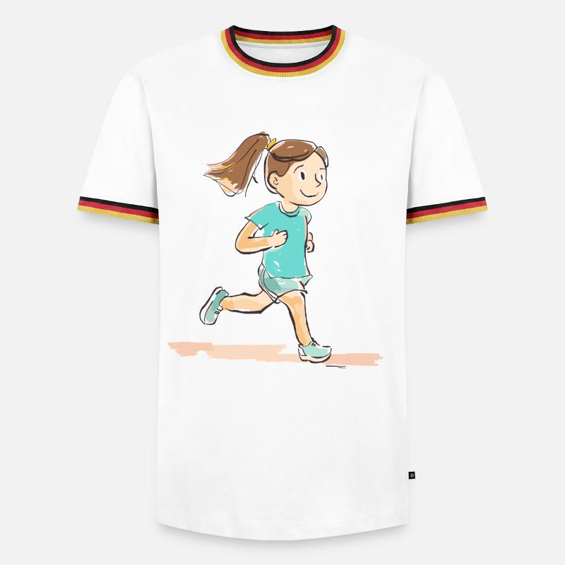 Runner Comic Look - Men's Ringer Shirt - white/tricolour