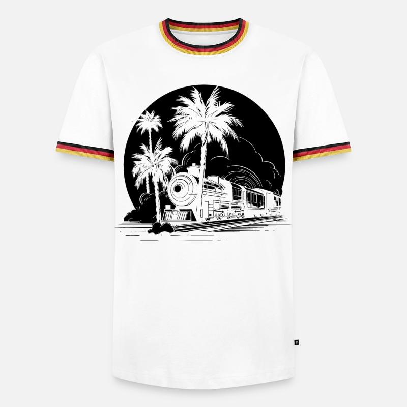 Railroad - Men's Ringer Shirt - white/tricolour