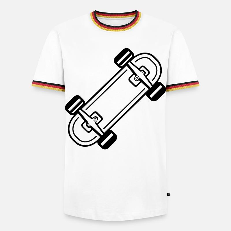 Skateboard Comic - Men's Ringer Shirt - white/tricolour