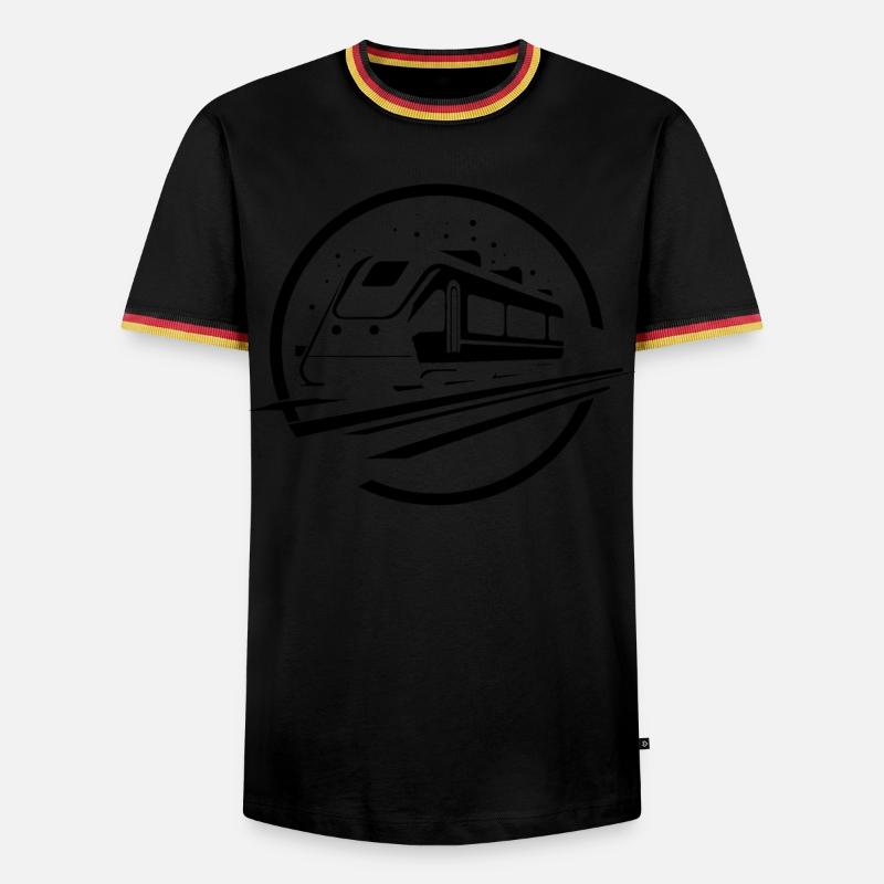 Train - Men's Ringer Shirt - black/tricolour