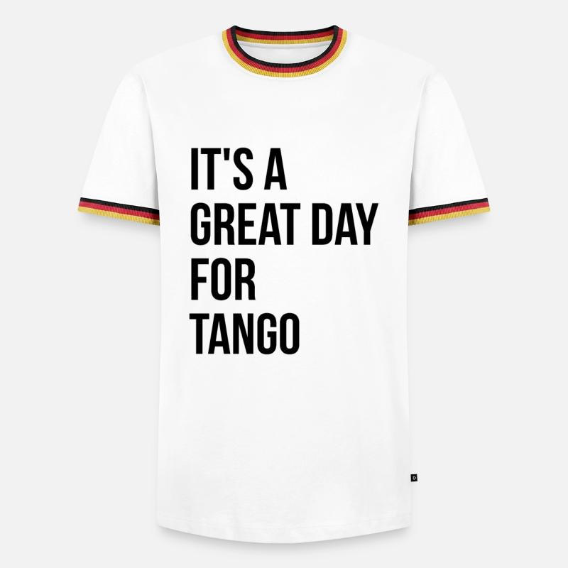 Tango - Männer Kontrast-T-Shirt - Weiß/Dreifarbig