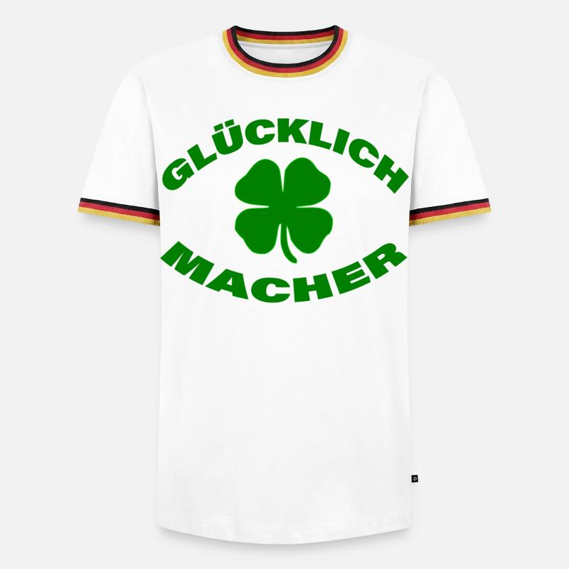 HAPPINESS MAKER - Men's Ringer Shirt - white/tricolour