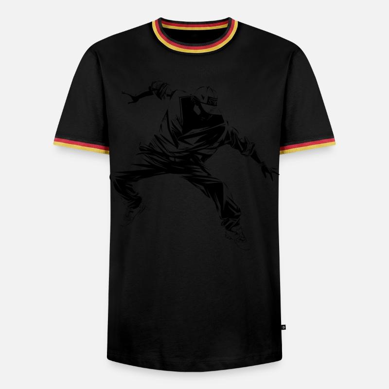 B Boy Graphic - Men's Ringer Shirt - white/tricolour