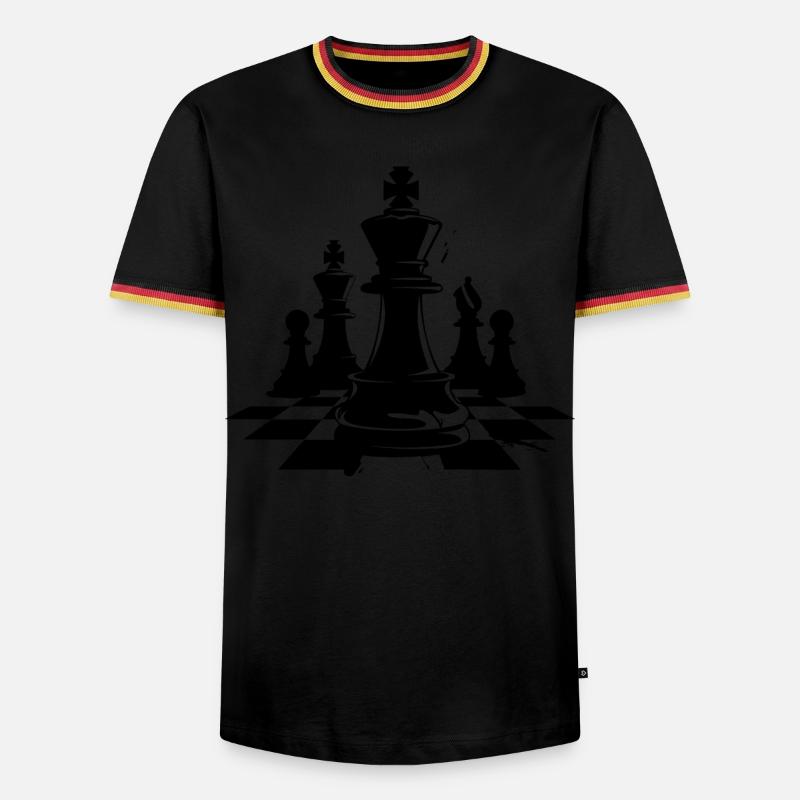 Chess Pieces Graphics - Men's Ringer Shirt - white/tricolour