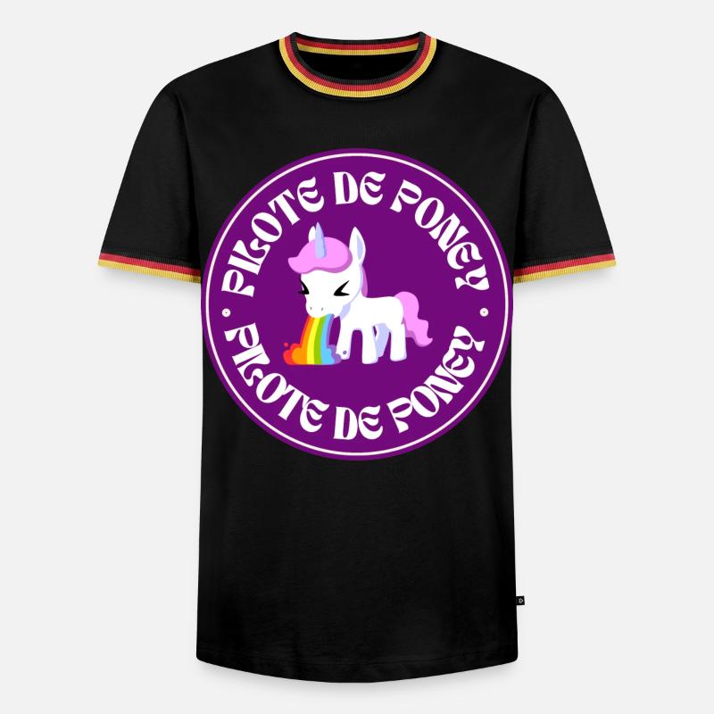Pony Pilot - Men's Ringer Shirt - black/tricolour