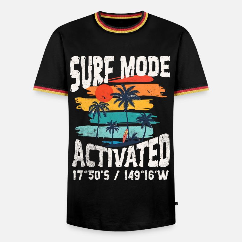 Surf mode activated Copy - Men's Ringer Shirt - black/tricolour