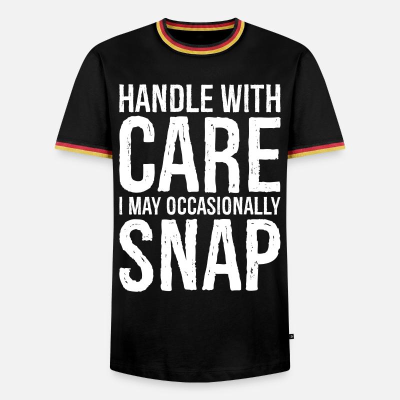 Handle with care - Men's Ringer Shirt - black/tricolour