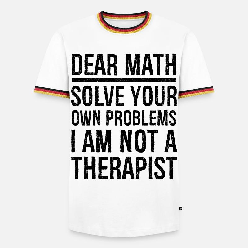 dear math funny - Men's Ringer Shirt - white/tricolour