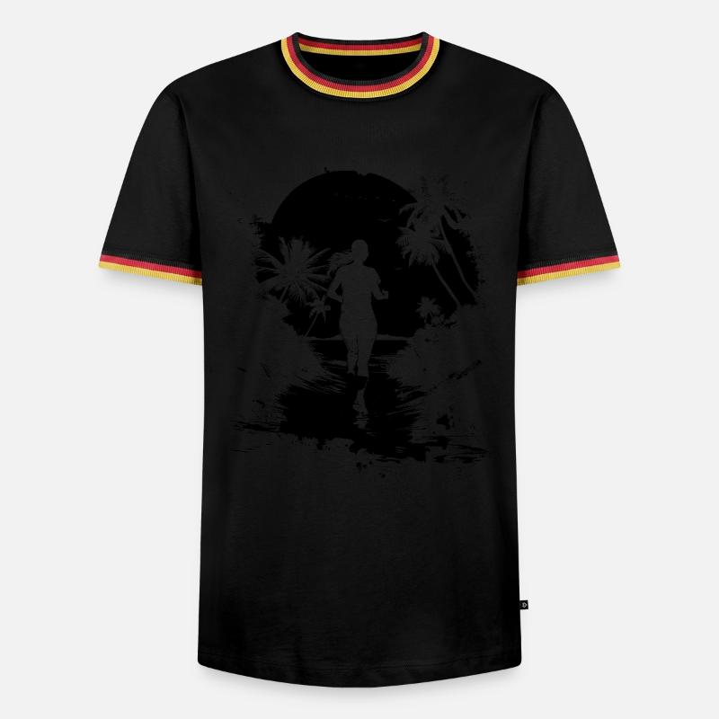 Runner Drawing - Men's Ringer Shirt - white/tricolour