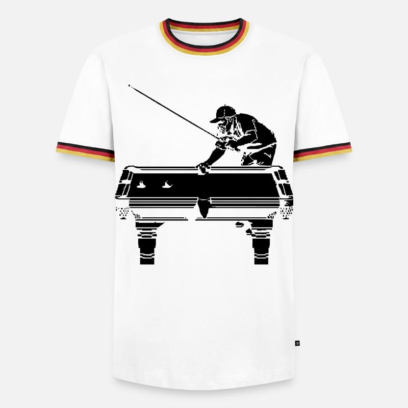 Billiard Player Pixel - Men's Ringer Shirt - white/tricolour