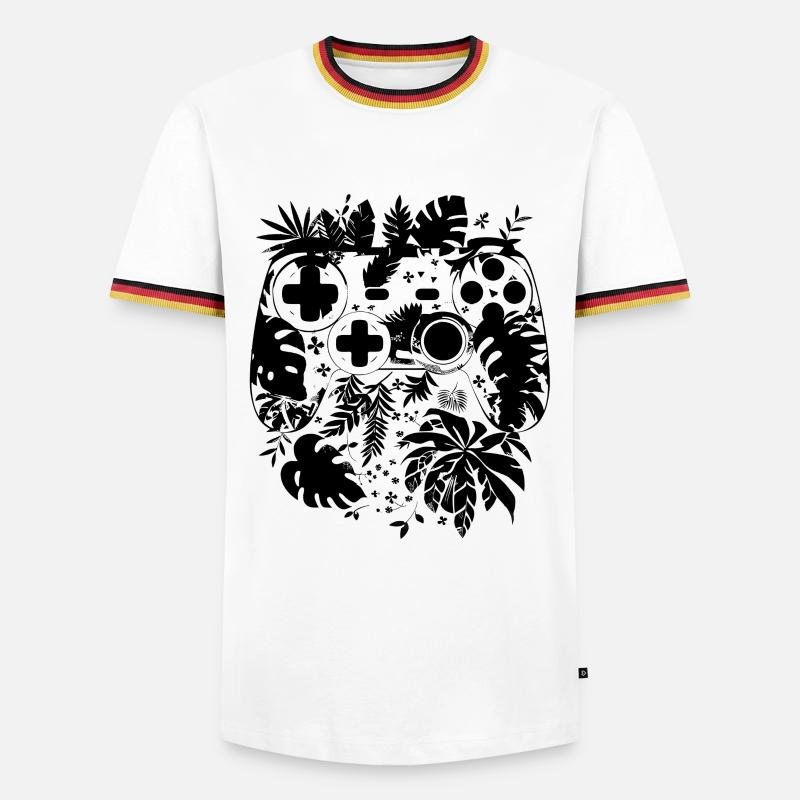 Spiel Controller Comic Stil - Männer Kontrast-T-Shirt - Weiß/Dreifarbig