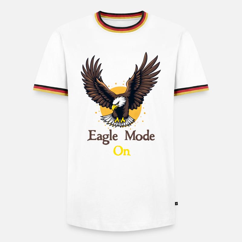 Eagle Mode : On - Men's Ringer Shirt - white/tricolour