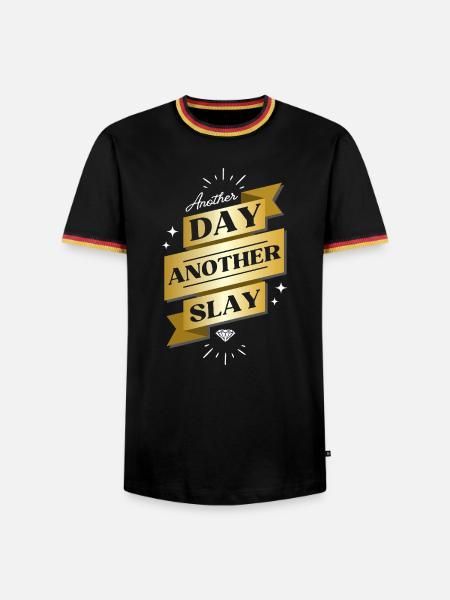 Another Day Another Slay – Glam Statement - Men's Ringer Shirt - black/tricolour
