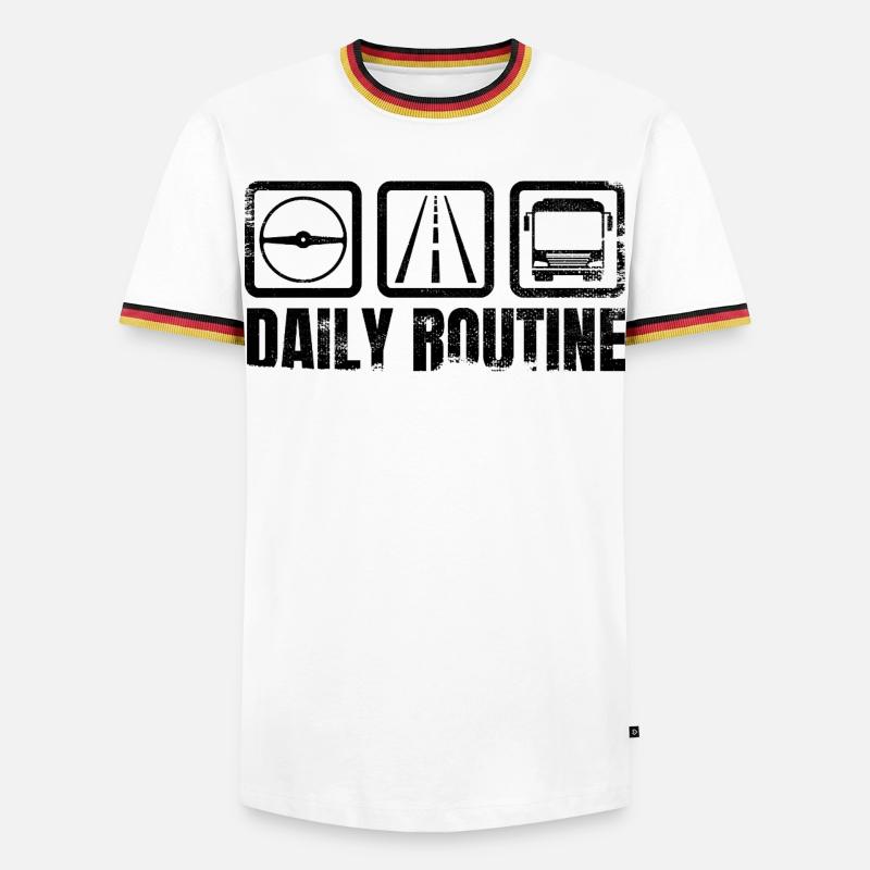 Bus Driver Routine - Men's Ringer Shirt - white/tricolour