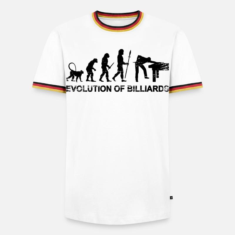 Billard Evolution - T-shirt contrasté Homme - blanc/tricolore