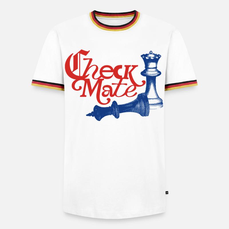 Check Mate Statement - Men's Ringer Shirt - white/tricolour