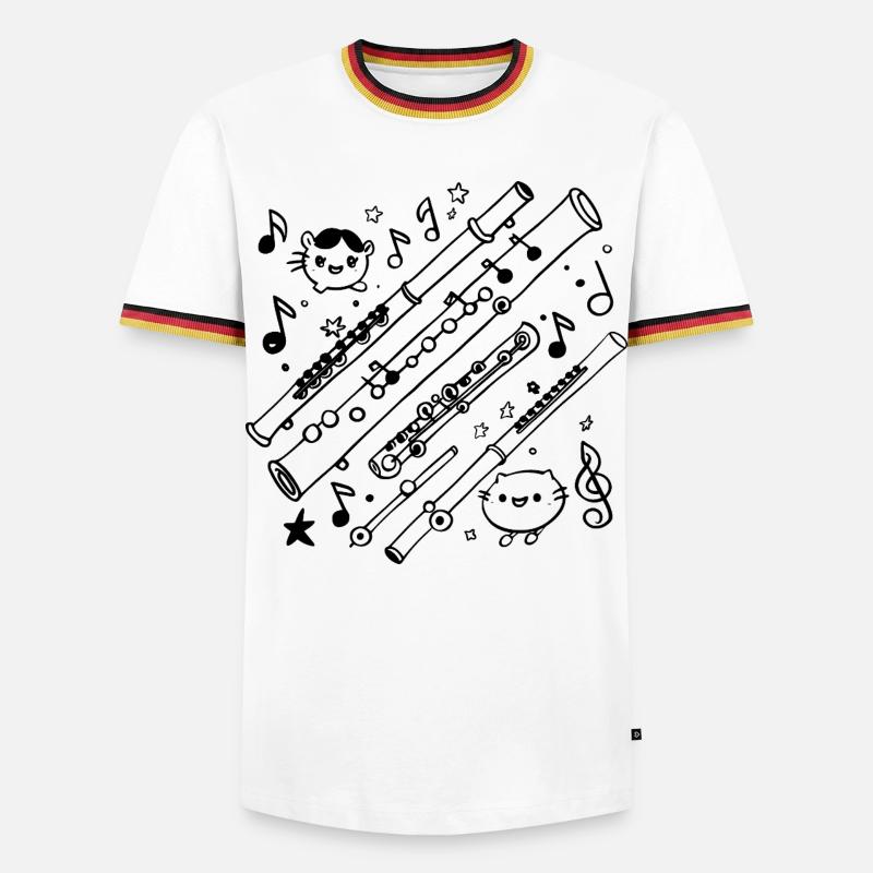Flute Comic - Men's Ringer Shirt - white/tricolour