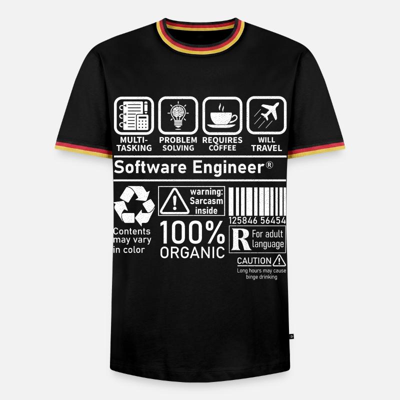 software engineer multi tasking problem solving - Men's Ringer Shirt - black/tricolour
