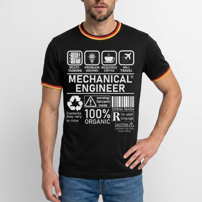 Mechanical Engineer multi tasking problem solving Men's Ringer Shirt