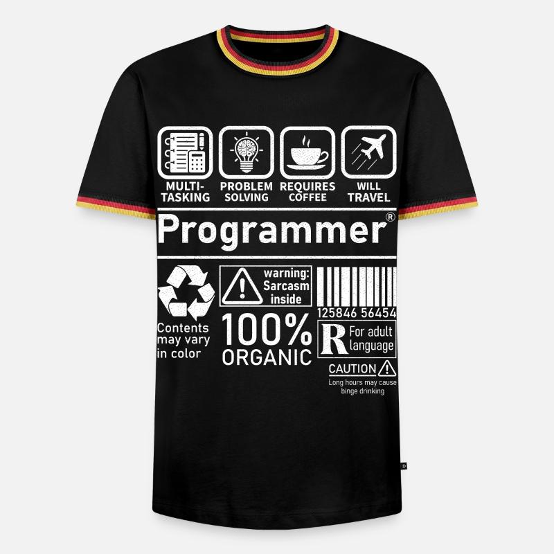 Programmeur multitâche, la résolution de problèmes nécessite - T-shirt contrasté Homme - noir/tricolore
