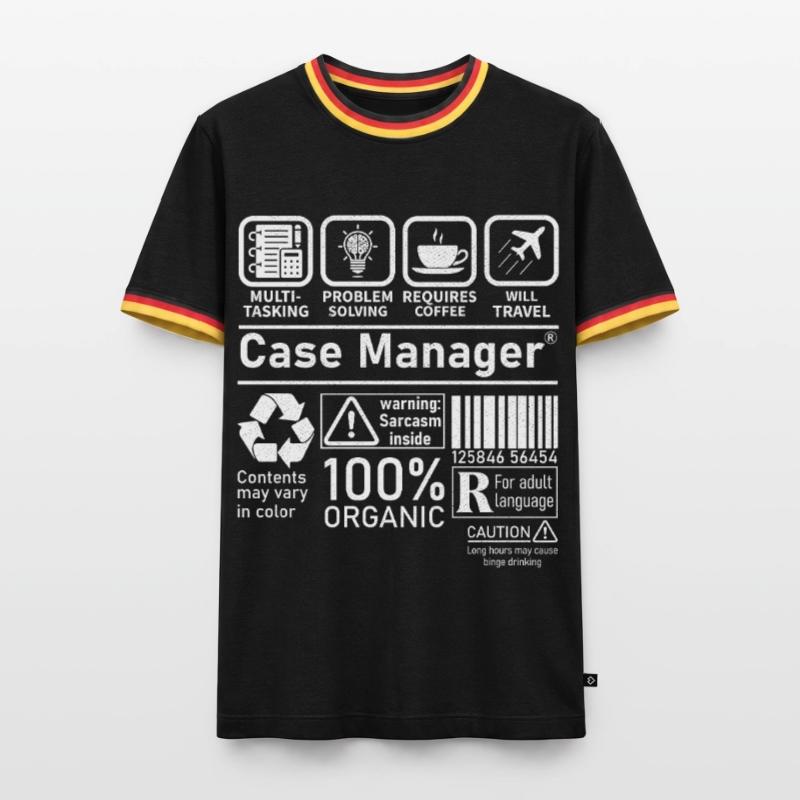 Case Manager multi tasking problem solving Men's Ringer Shirt