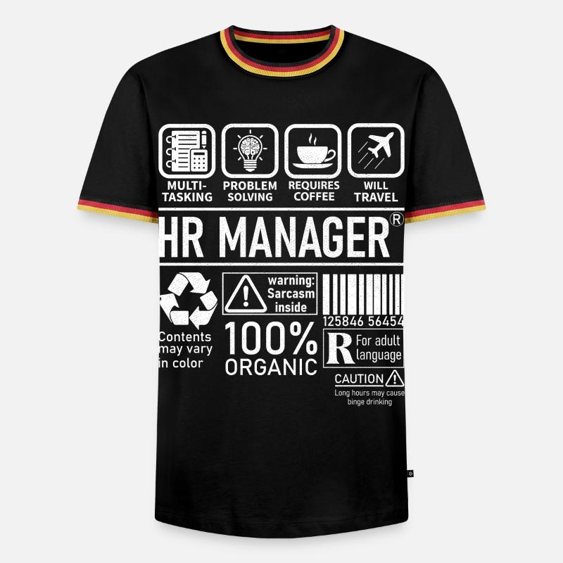 Hr Manager multi tasking problem solving - Men's Ringer Shirt - black/tricolour