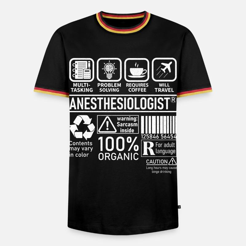 Anesthesiologist multi tasking problem solving - Men's Ringer Shirt - black/tricolour
