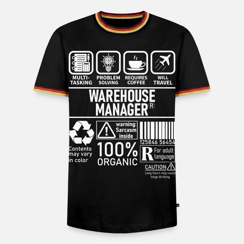Warehouse Manager multi tasking problem solving - Männer Kontrast-T-Shirt - Schwarz/Dreifarbig
