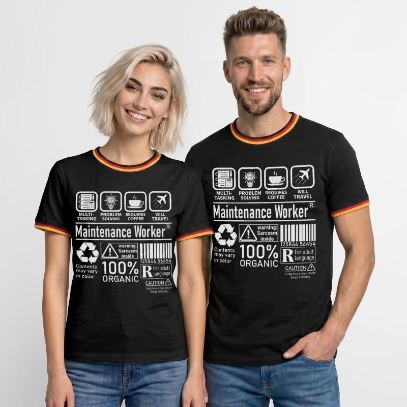 Maintenance Worker multi tasking problem solving Men's Ringer Shirt