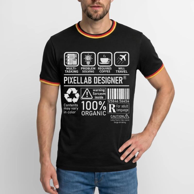 Pixellab Designer multi tasking problem solving Men's Ringer Shirt