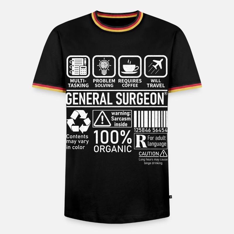 General Surgeon multi tasking problem solving - Men's Ringer Shirt - black/tricolour