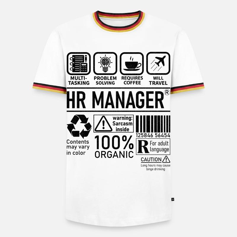 Responsable RH résolution de problèmes multitâches - T-shirt contrasté Homme - blanc/tricolore