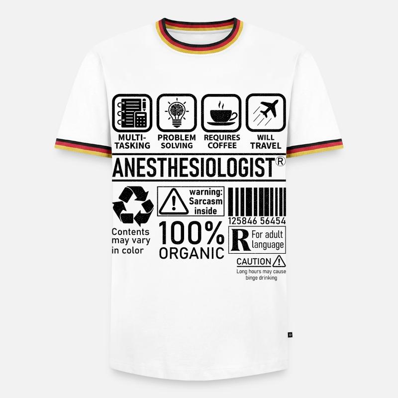 Anesthesiologist multi tasking problem solving - Men's Ringer Shirt - white/tricolour